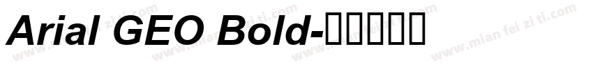 Arial GEO Bold字体转换